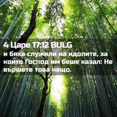 Picture 02 - 4 Царе 17:12 BULG - и бяха служили на идолите, - Bible Verse Picture