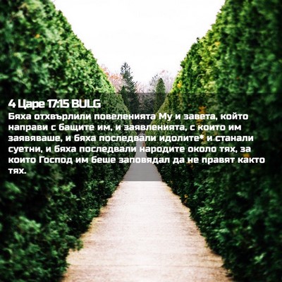 Picture 02 - 4 Царе 17:15 BULG - Бяха отхвърлили - Bible Verse Picture