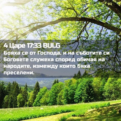 Picture 02 - 4 Царе 17:33 BULG - Бояха се от Господа, и на - Bible Verse Picture