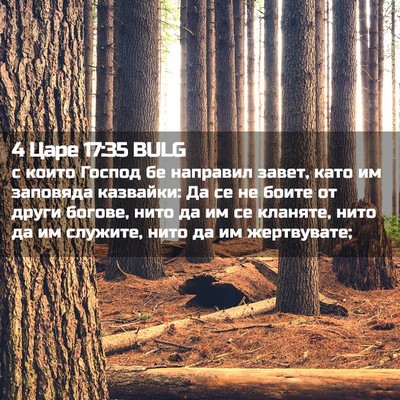 Picture 02 - 4 Царе 17:35 BULG - с които Господ бе направил - Bible Verse Picture