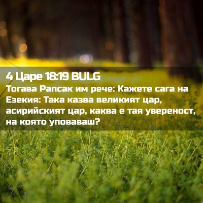 Picture 02 - 4 Царе 18:19 BULG - Тогава Рапсак им рече: - Bible Verse Picture