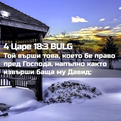 Picture 02 - 4 Царе 18:3 BULG - Той върши това, което бе - Bible Verse Picture