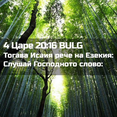 Picture 02 - 4 Царе 20:16 BULG - Тогава Исаия рече на - Bible Verse Picture