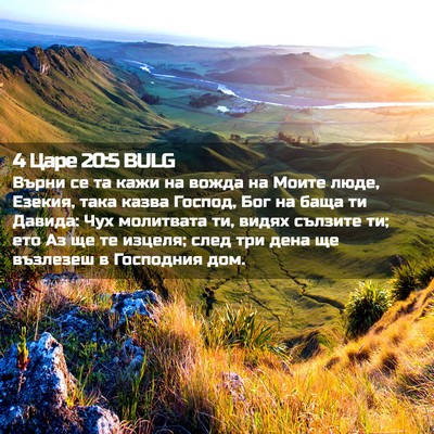 Picture 02 - 4 Царе 20:5 BULG - Върни се та кажи на вожда - Bible Verse Picture