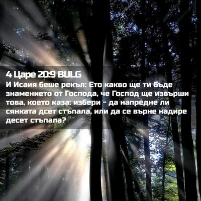 Picture 02 - 4 Царе 20:9 BULG - И Исаия беше рекъл: Ето - Bible Verse Picture