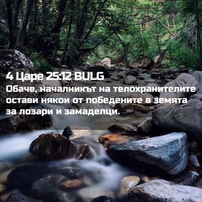 Picture 02 - 4 Царе 25:12 BULG - Обаче, началникът на - Bible Verse Picture