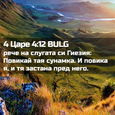Picture 02 - 4 Царе 4:12 BULG - рече на слугата си Гиезия: - Bible Verse Picture