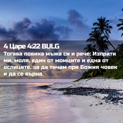 Picture 02 - 4 Царе 4:22 BULG - Тогава повика мъжа си и - Bible Verse Picture