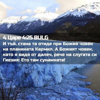 Picture 02 - 4 Царе 4:25 BULG - И тъй, стана та отиде при - Bible Verse Picture
