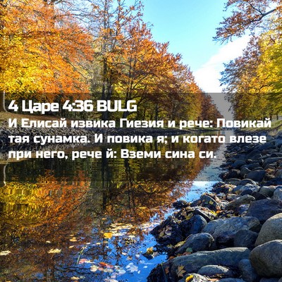 Picture 02 - 4 Царе 4:36 BULG - И Елисай извика Гиезия и - Bible Verse Picture