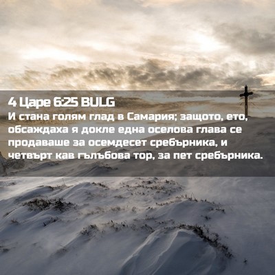 Picture 02 - 4 Царе 6:25 BULG - И стана голям глад в - Bible Verse Picture