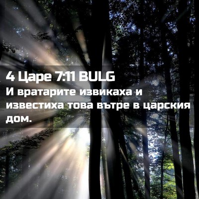 Picture 02 - 4 Царе 7:11 BULG - И вратарите извикаха и - Bible Verse Picture