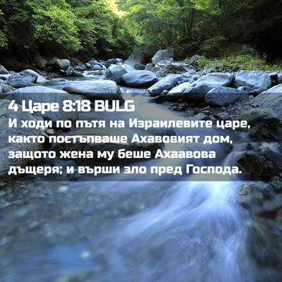 Picture 02 - 4 Царе 8:18 BULG - И ходи по пътя на - Bible Verse Picture