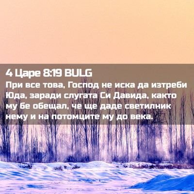 Picture 02 - 4 Царе 8:19 BULG - При все това, Господ не - Bible Verse Picture