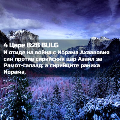 Picture 02 - 4 Царе 8:28 BULG - И отиде на война с Иорама - Bible Verse Picture