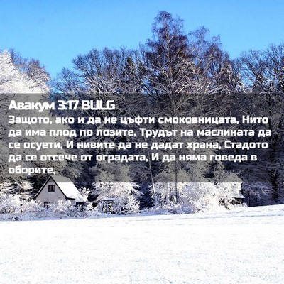 Picture 02 - Авакум 3:17 BULG - Защото, ако и да не цъфти - Bible Verse Picture