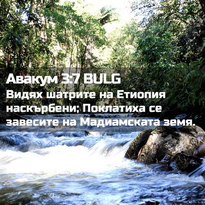 Picture 02 - Авакум 3:7 BULG - Видях шатрите на Етиопия - Bible Verse Picture