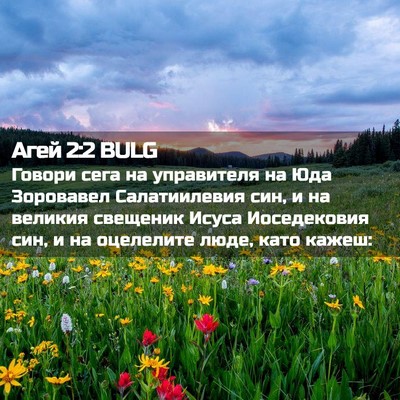 Picture 02 - Агей 2:2 BULG - Говори сега на управителя - Bible Verse Picture