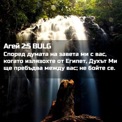 Picture 02 - Агей 2:5 BULG - Според думата на завета ми - Bible Verse Picture