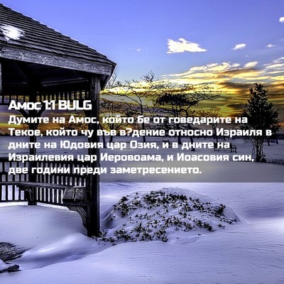 Picture 02 - Амос 1:1 BULG - Думите на Амос, който бе от - Bible Verse Picture