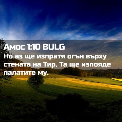Picture 02 - Амос 1:10 BULG - Но аз ще изпратя огън върху - Bible Verse Picture