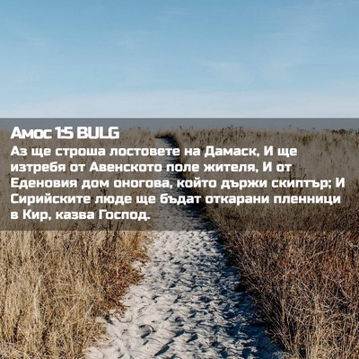 Picture 02 - Амос 1:5 BULG - Аз ще строша лостовете на - Bible Verse Picture