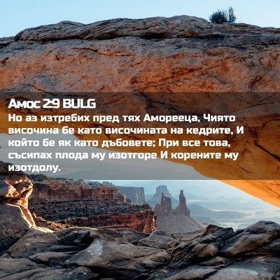 Picture 02 - Амос 2:9 BULG - Но аз изтребих пред тях - Bible Verse Picture
