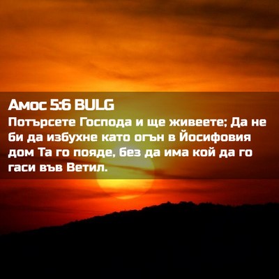 Picture 02 - Амос 5:6 BULG - Потърсете Господа и ще - Bible Verse Picture