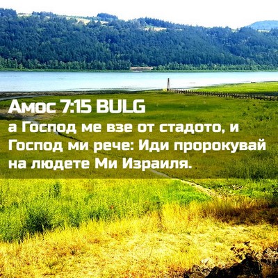 Picture 02 - Амос 7:15 BULG - а Господ ме взе от стадото, - Bible Verse Picture