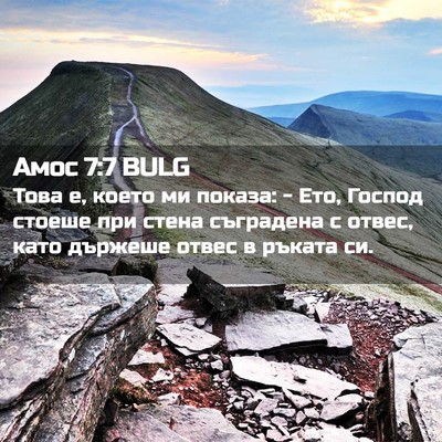 Picture 02 - Амос 7:7 BULG - Това е, което ми показа: - - Bible Verse Picture