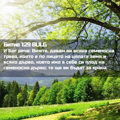 Picture 02 - Битие 1:29 BULG - И Бог рече: Вижте, давам ви - Bible Verse Picture