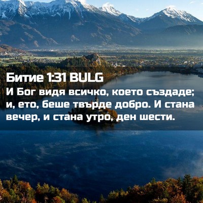Picture 02 - Битие 1:31 BULG - И Бог видя всичко, което - Bible Verse Picture