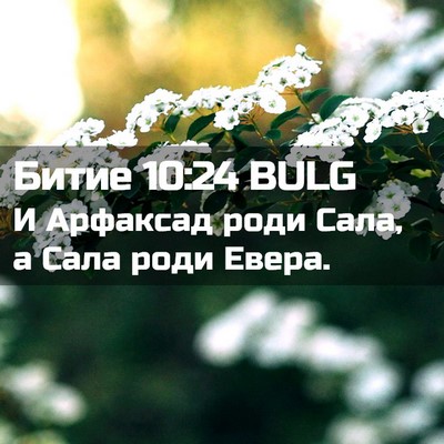 Picture 02 - Битие 10:24 BULG - И Арфаксад роди Сала, а - Bible Verse Picture
