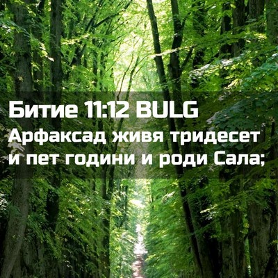 Picture 02 - Битие 11:12 BULG - Арфаксад живя тридесет и - Bible Verse Picture