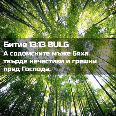 Picture 02 - Битие 13:13 BULG - А содомските мъже бяха - Bible Verse Picture