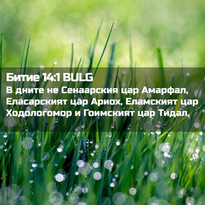 Picture 02 - Битие 14:1 BULG - В дните не Сенаарския цар - Bible Verse Picture