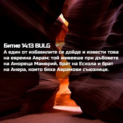 Picture 02 - Битие 14:13 BULG - А един от избавилите се - Bible Verse Picture