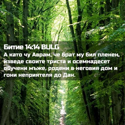 Picture 02 - Битие 14:14 BULG - А като чу Аврам, че брат му - Bible Verse Picture