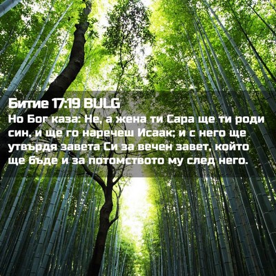 Picture 02 - Битие 17:19 BULG - Но Бог каза: Не, а жена ти - Bible Verse Picture