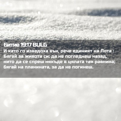 Picture 02 - Битие 19:17 BULG - И като го изведоха вън, - Bible Verse Picture