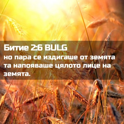Picture 02 - Битие 2:6 BULG - но пара се издигаше от - Bible Verse Picture