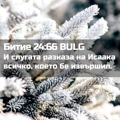 Picture 02 - Битие 24:66 BULG - И слугата разказа на - Bible Verse Picture