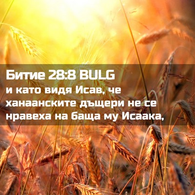 Picture 02 - Битие 28:8 BULG - и като видя Исав, че - Bible Verse Picture
