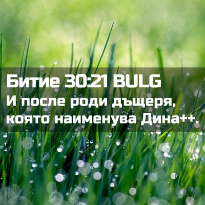 Picture 02 - Битие 30:21 BULG - И после роди дъщеря, която - Bible Verse Picture