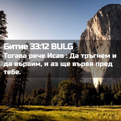 Picture 02 - Битие 33:12 BULG - Тогава рече Исав : Да - Bible Verse Picture