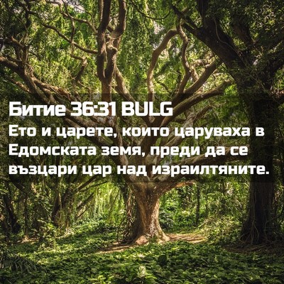 Picture 02 - Битие 36:31 BULG - Ето и царете, които - Bible Verse Picture