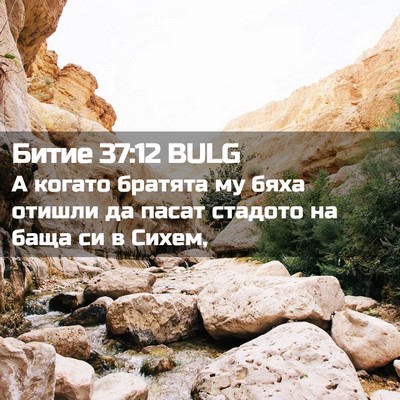 Picture 02 - Битие 37:12 BULG - А когато братята му бяха - Bible Verse Picture