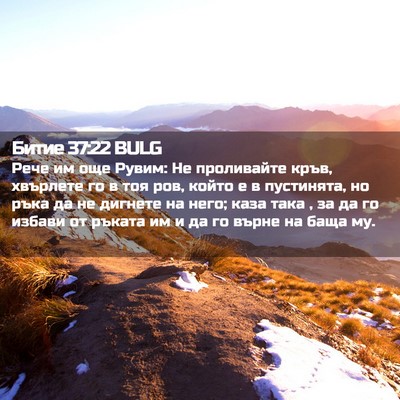 Picture 02 - Битие 37:22 BULG - Рече им още Рувим: Не - Bible Verse Picture