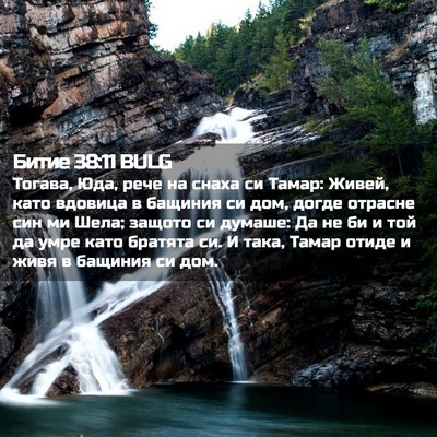 Picture 02 - Битие 38:11 BULG - Тогава, Юда, рече на снаха - Bible Verse Picture