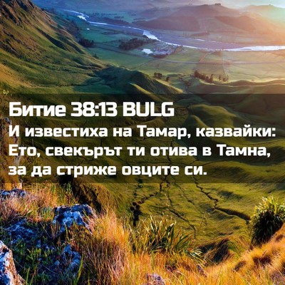 Picture 02 - Битие 38:13 BULG - И известиха на Тамар, - Bible Verse Picture